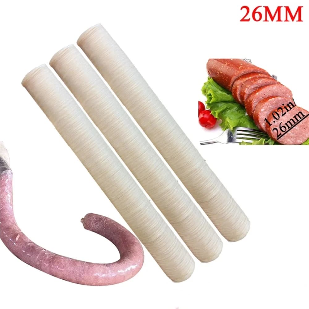5m Collagen wrap Smoked sausage Caliber 26mm Meat Poultry Tools Cooking tools Sausage packing tools Sausage filling