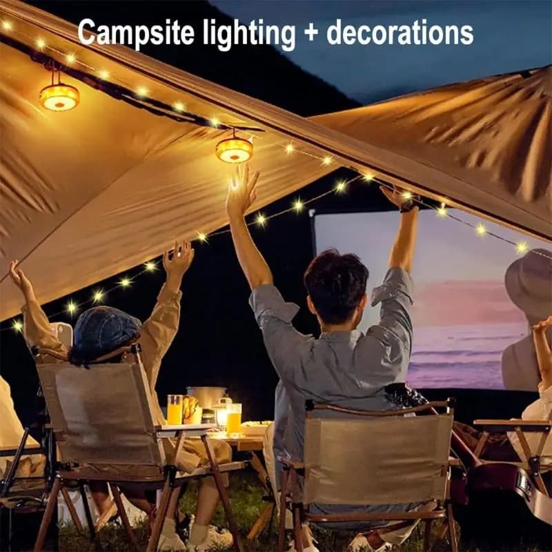 String a corda da campeggio ricaricabile illuminazione per esterni da 10 m a spago a led magnetico lampada appesa Atmosfere per