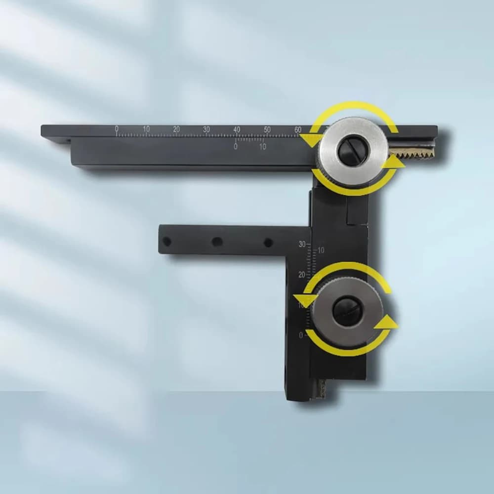 Piattaforma Mobile in Lega di Alluminio per Microscopio con Scala, Scorrimento Micrometrico di Precisione Regolabile su Asse X/Y