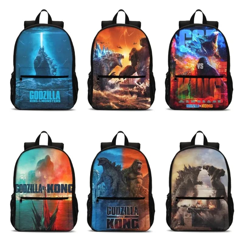 Godzilla Harajuku Anime Zaini per stampa 3D Borsa da scuola per studenti oversize Mochila Zaini Cosplay Borse per laptop Regali