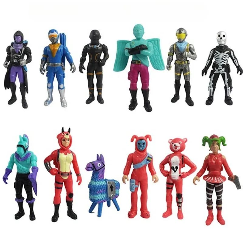 12 pz/set Fortnite Gioco Action Figure Anime Cartoon PVC Modello Giocattolo Bambola Kawaii Decorazione Della Stanza Cosplay Figurin Regalo Di Compleanno Per Bambini