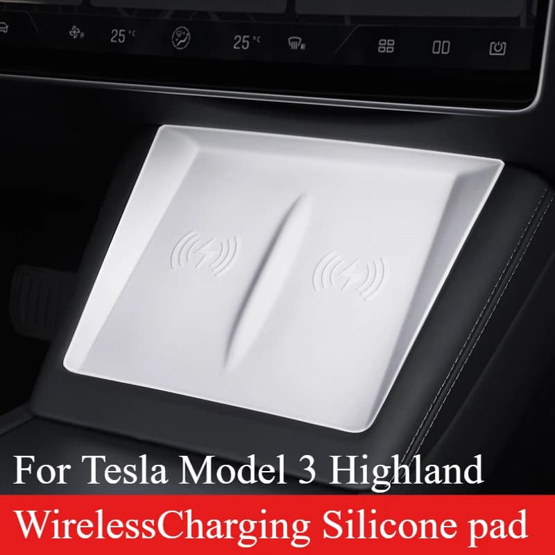 1PC is suitable for Model 3 Tesla's updated central control phone wireless charging silicone pad armrest box anti slip pad