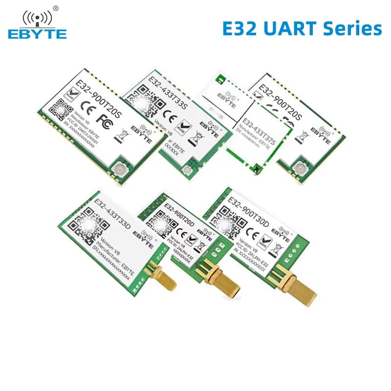 Modulo spettro diffuso LoRa 170/433/915/868 MHz Serie EBYTE E32-T a lunga distanza 20/30/33 dBm Foro per timbro Modulo wireless SMD UART