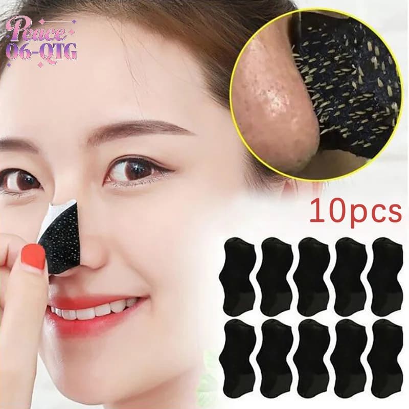10 pcs unisex black spots remove mask peeling nasal strips deep clean narrowing of the pores black nose remove mask stickers for skin care