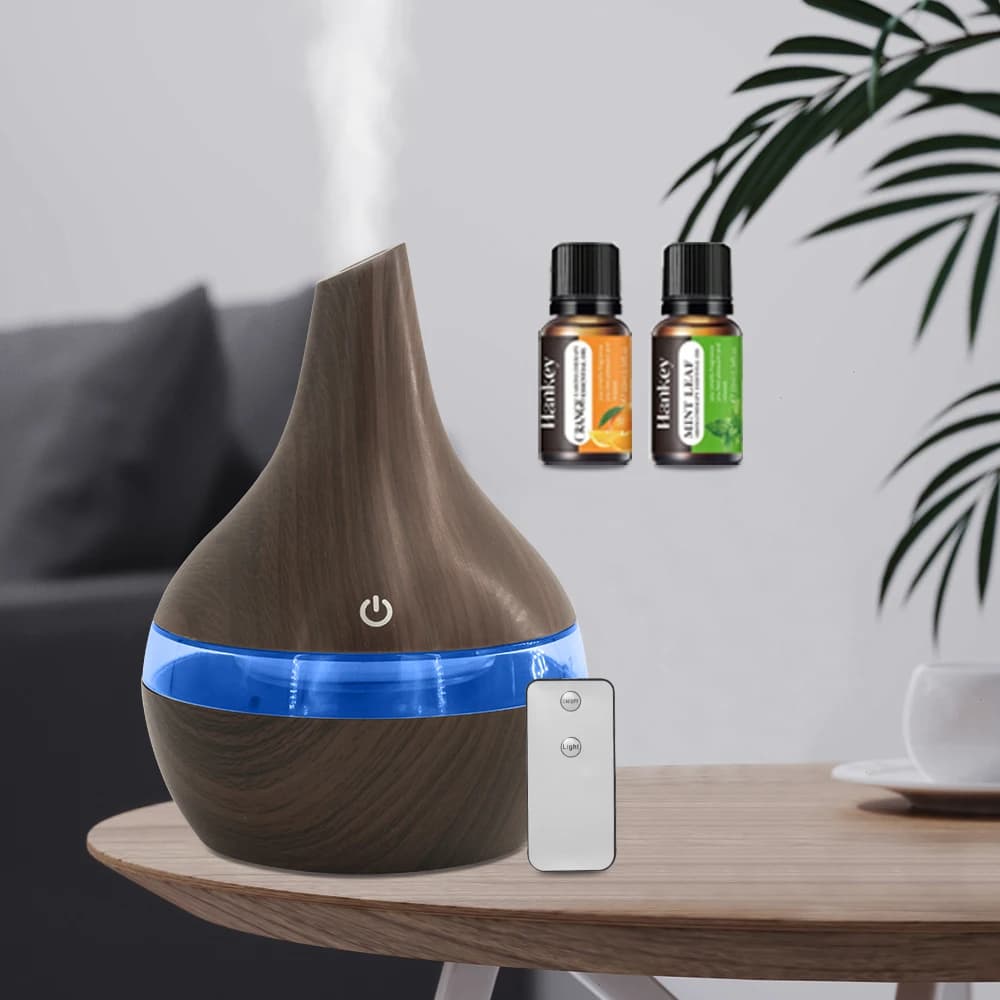Diffusore di Aromi da 300ml Ultra Silenzioso con Telecomando - Umidificatore con Luci LED a 7 Colori e Spegnimento Automatico per un'Atmosfera Rilassante e Sicura