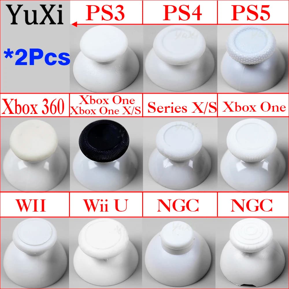 2 pz 3D Analogico Thumbstick Cap Per Xbox One Serie XS 360 Joystick Grip Cap Pulsante di Copertura Per PS5 PS4 PS3 Controller di ricambio