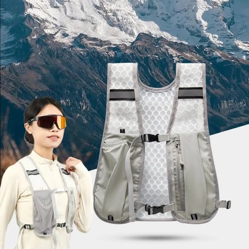 Lightweight Reflective Running Vest with Pocket Phone and Wallet for Cycling and Running