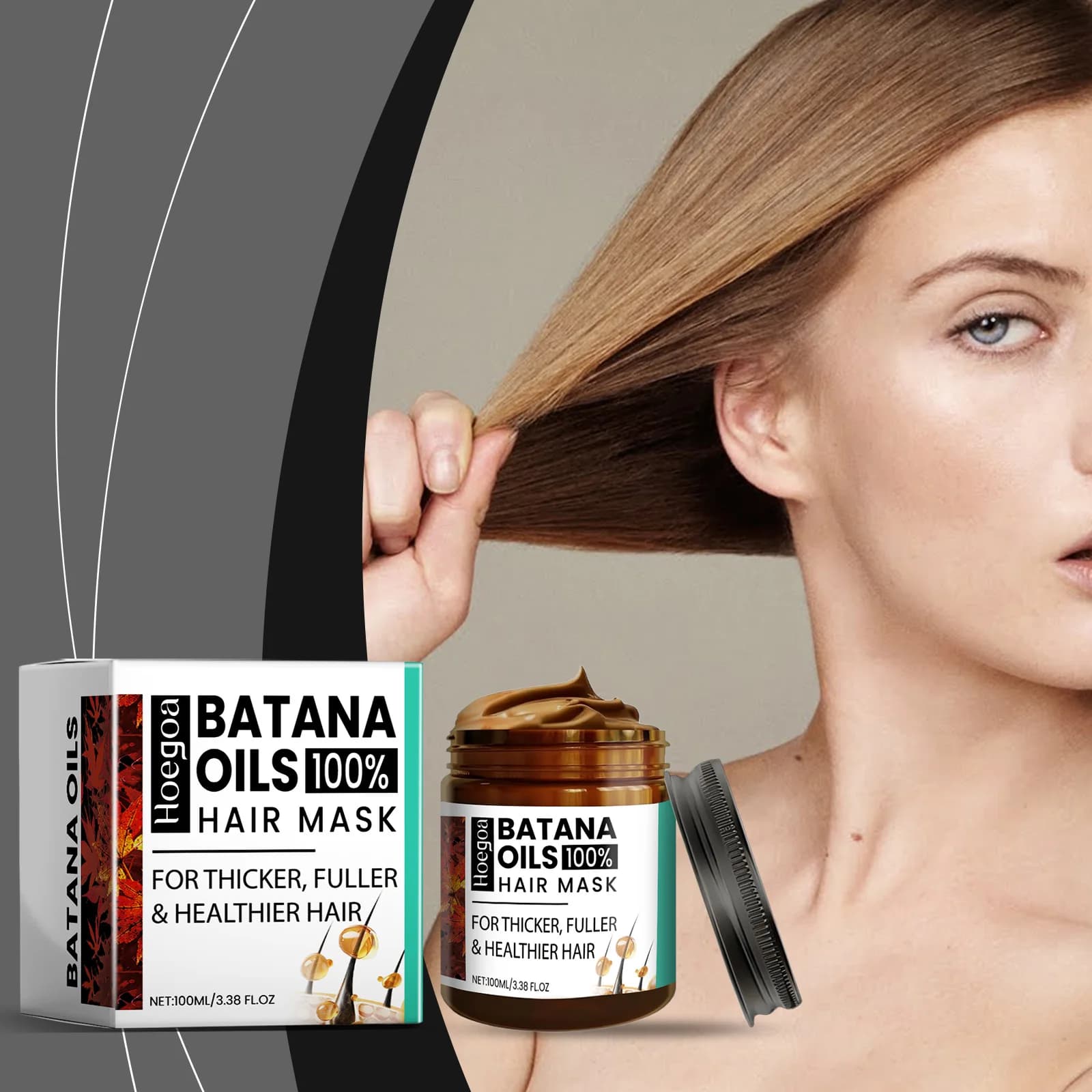 Hoegoa Hair mask Batana oil Quick repair Hair damaged crespi balm for smooth and shiny soft hair Treatment of smoothing keratin