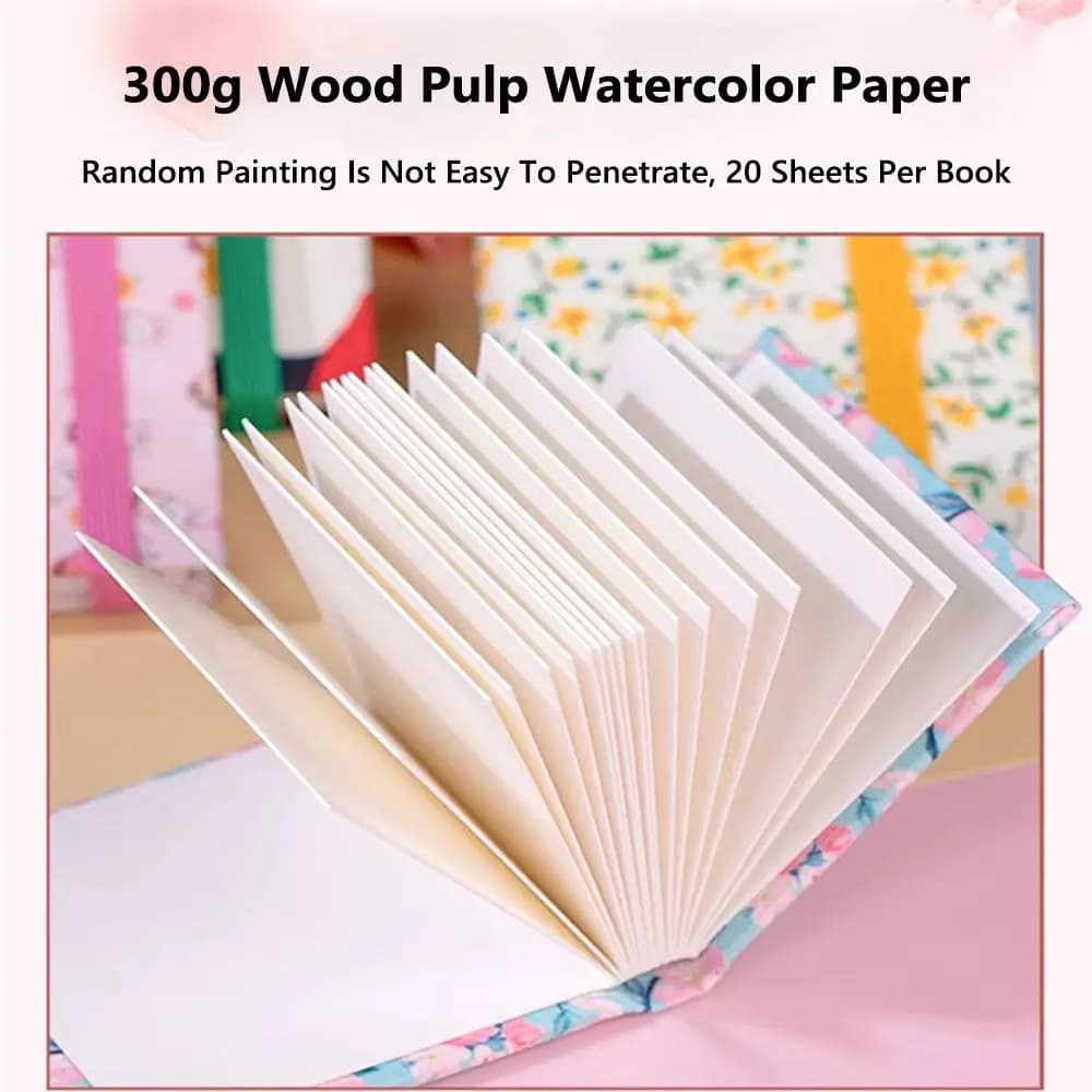 High Quality Mini Watercolor Painting Book Square Thickened 300g Drawing Notebook Portable Pocket Sketchbook Art Painting