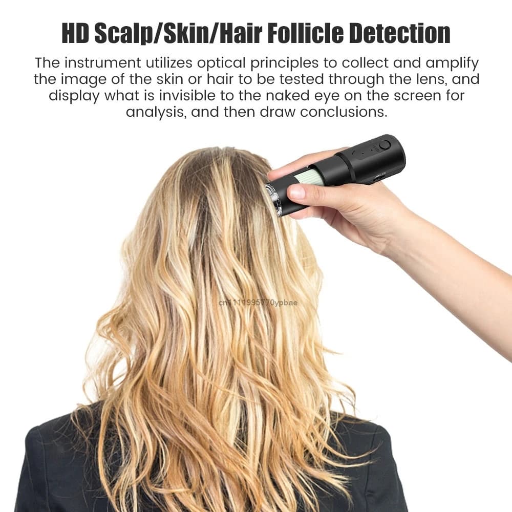 Dermatoscopio wireless 1000x, analizzatore di pelle e cuoio capelluto, microscopio elettronico per viso e corpo, Beauty Health Pro