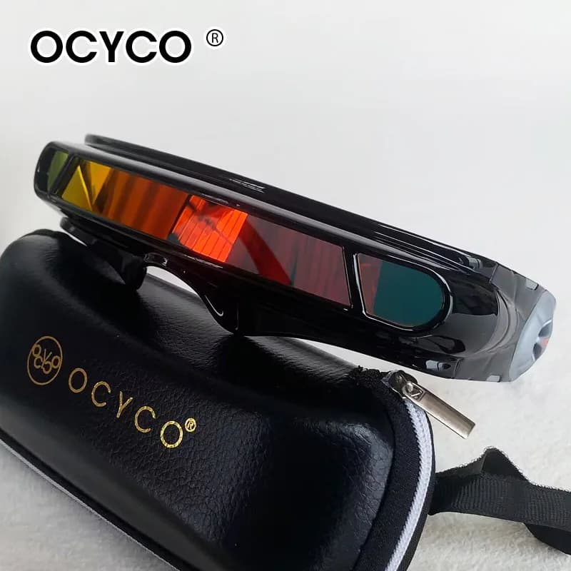 Occhiali da Sole X-men Cyclops, Occhiali Polarizzati per Cosplay X-men, per Uomo e Donna, in Materiale Memory, Occhiali da Sole di Design con Custodia