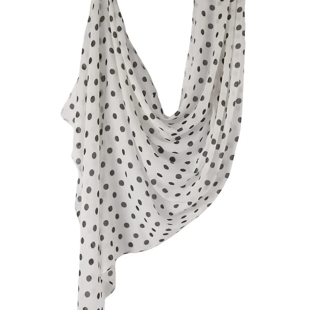 Fashion Sunscreen Polka Dot Headscarf Long Head Wrap Hijab Scarf Cotton Veil Thin Large Shawl Neck Decoration