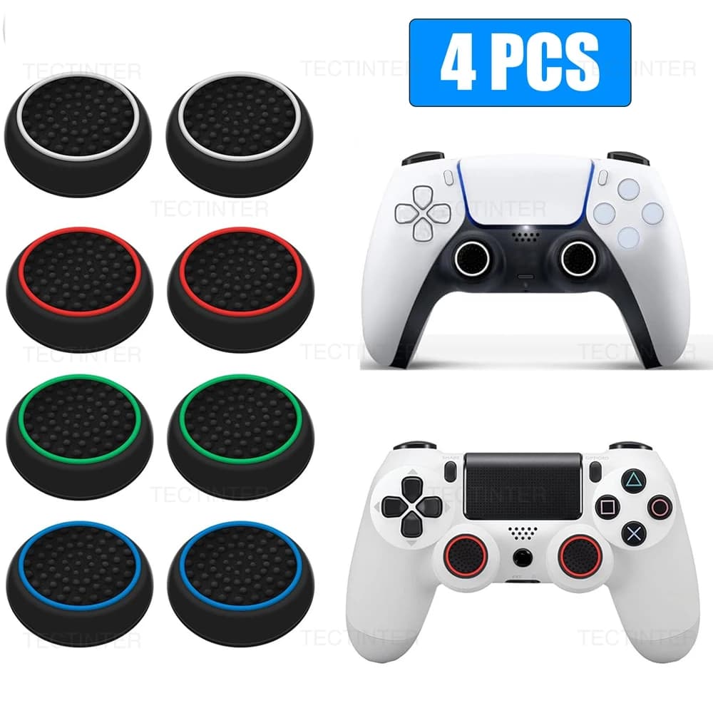 4 Pezzi Copri-Stick Analogici in Silicone per PS5/PS4/PS3/Switch 2, Cover per Controller Xbox One/Xbox Series X S/Xbox 360