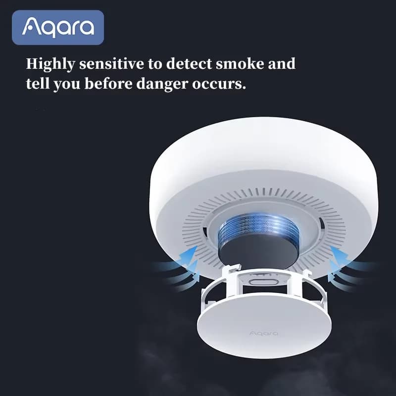 Rilevatore di fumo Aqara ZigBee, allarme antincendio intelligente con avviso sonoro, sicurezza domestica, controllo remoto tramite APP per Mi Home e Homekit