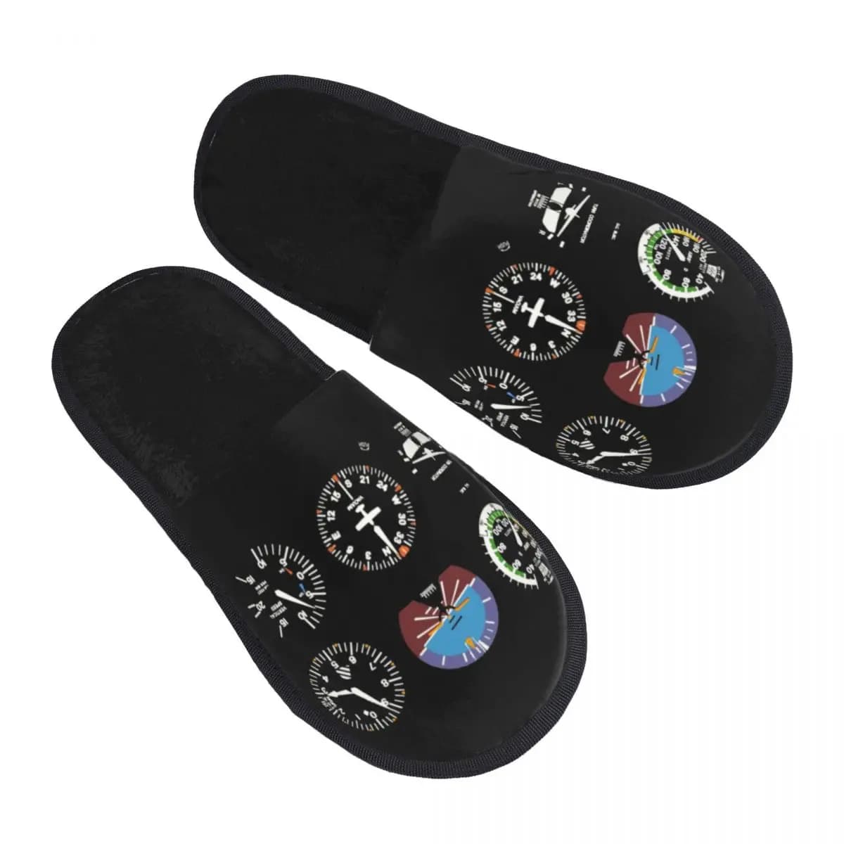 Cockpit Six Dials Simulatore di volo Pilota Soft Scuff con pantofole in memory foam Scarpe da casa per aeroplani da donna