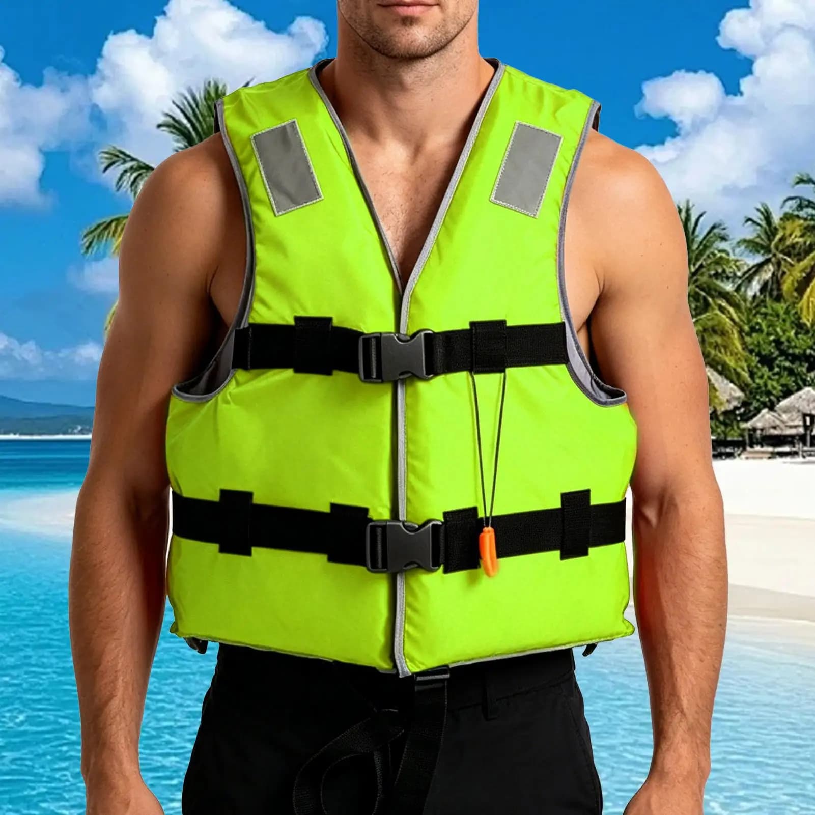 Swimming Vest for Adults Water Jacket Swim Jacket with Adjustable Strap for Fishing Boating Kayaking Paddleboarding Surf Sailing