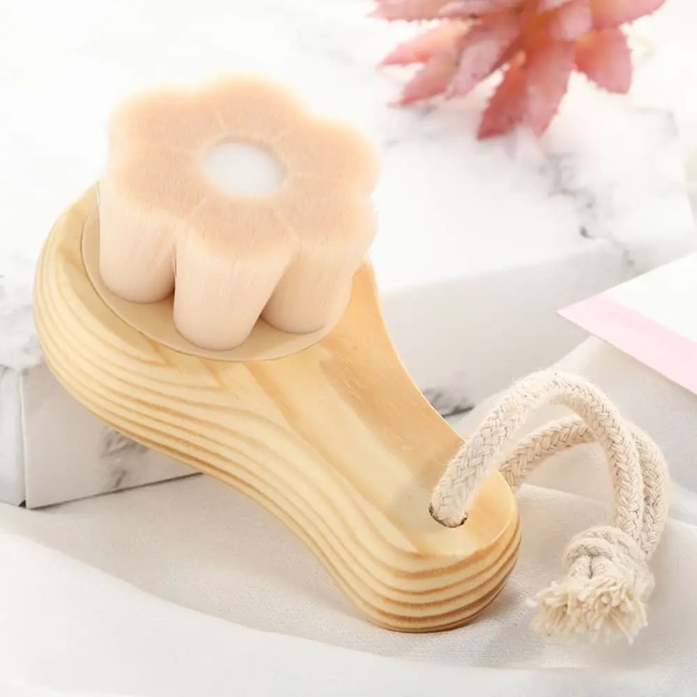 Shower Deep Cleansing Bathing Accessories Bristles Facial Cleansing Brush Skin Care Tool Massage Scrubber Wash Face Brush