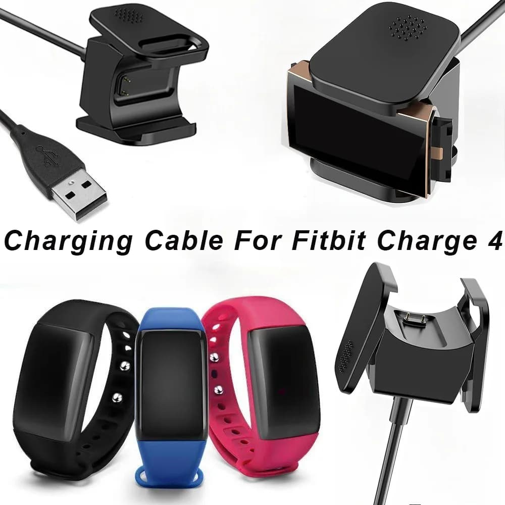 Caricabatterie per Fitbit Charge 4 Smart Watch Cavo di ricarica sostitutivo 3,3 piedi