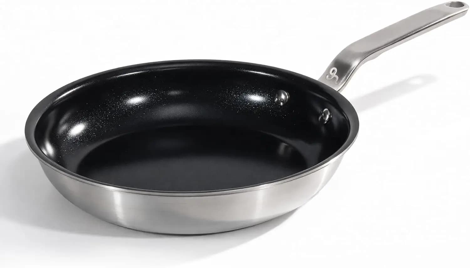 Padella Antiaderente in Ceramica a 5 Strati da 10 Pollici, Compatibile con l'Induzione, Adatta al Forno fino a 650 Gradi ° Senza F, PTFE e PFOA