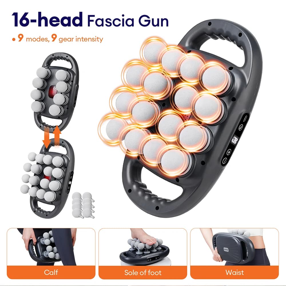 8/16-head body massage pad for band with high frequency vibration Massage for back Massage for neck and shoulders Muscle massager