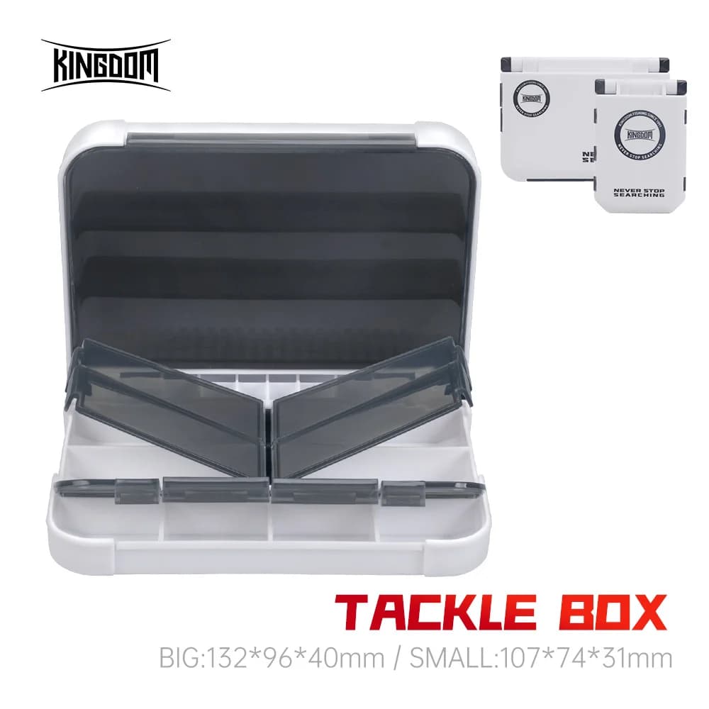 KINGDOM Fishing Tackle Box Mini Storage Case Flying Fishing Tackle Box Fishing spoon Hook Bait Storage Box Fishing Accessories