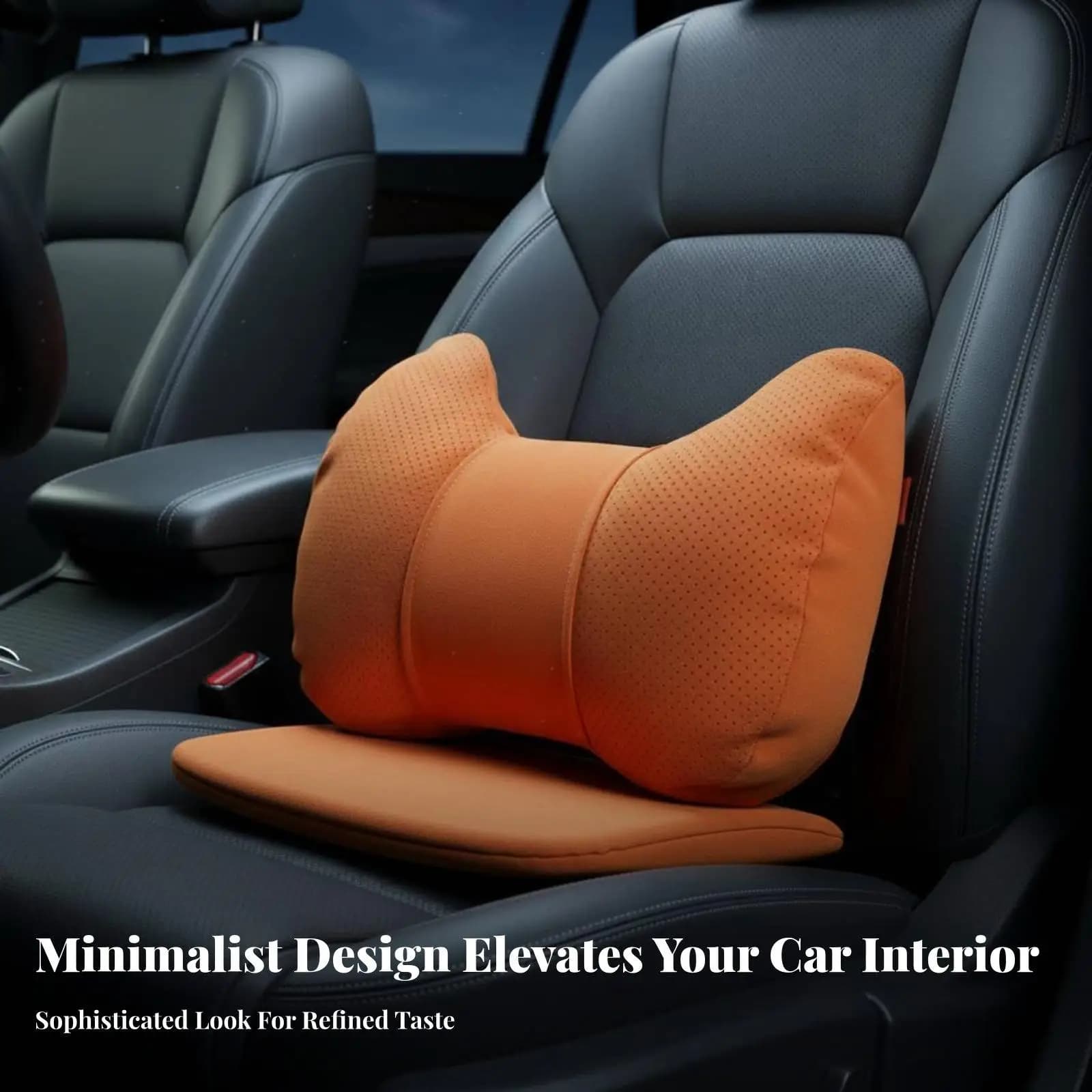 Ergonomic Car Headrest Pillow Soft Suede Neck Support Cushion for Vehicle Seat Travel Comfort Adjustable Auto Accessory
