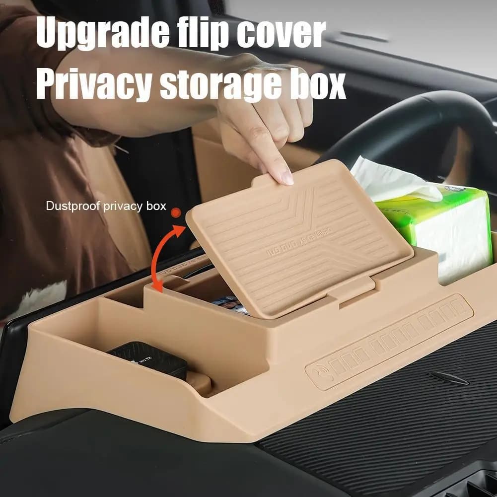 Scatola portaoggetti per schermo di controllo centrale per auto per BYD Leopard 8, scatola per fazzoletti per organizer per cruscotto, accessori interni modificati per auto