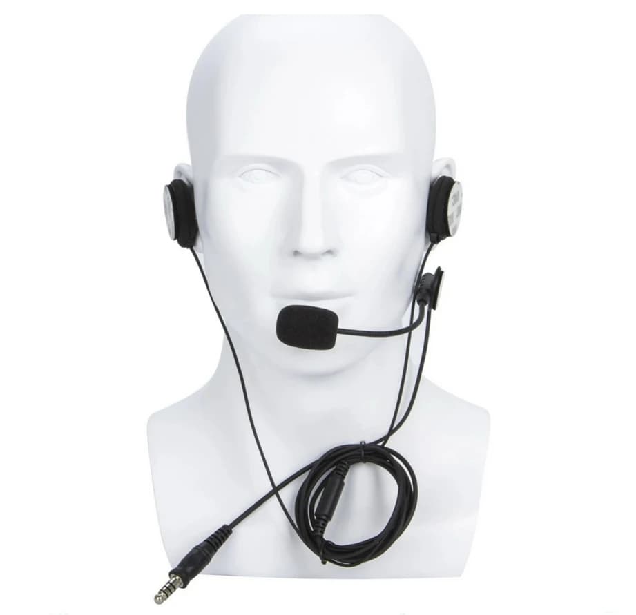 Spina standard civile da 7,1 mm Cuffia per moto Cuffia tattica per moto Cuffia per casco per KENWOOD BAOFENG UV5R Passeggiata bidirezionale