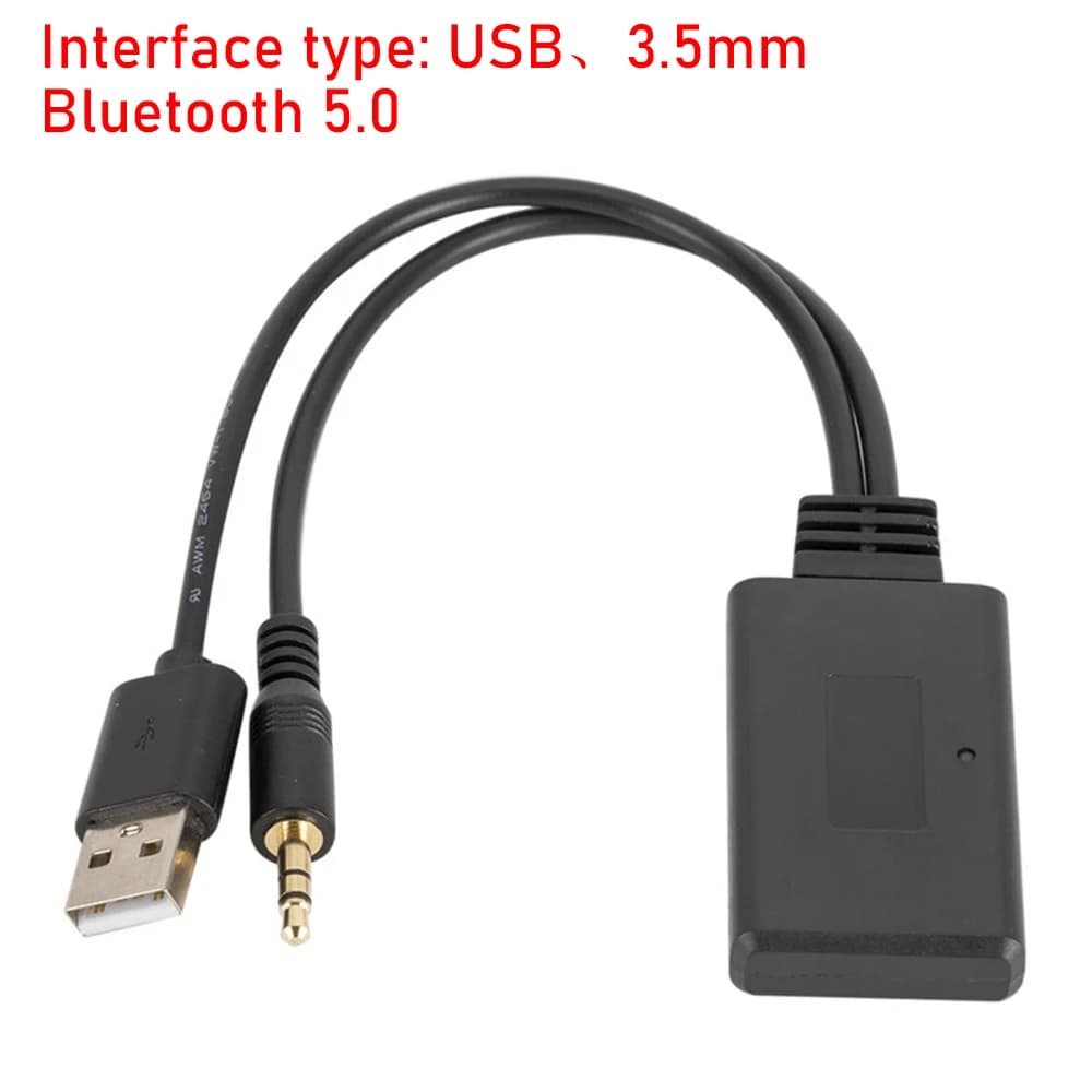 Adattatore Audio Bluetooth Universale per Auto, Ricevitore Stereo Wireless Bluetooth, Lettore Musicale Aux 3.5mm, Adattatore Audio per Altoparlanti