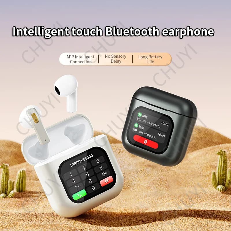 Smart Touch Screen Bluetooth Earphone Support APP 8GB Memory ENC Noise Reduction Long Battery Life For IOS Andriod Phone Headset