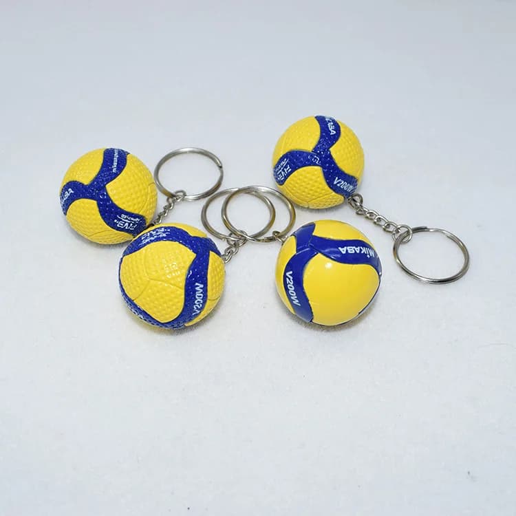 Portachiavi da pallavolo in PVC Ornamenti Regali da pallavolo aziendale Portachiavi sportivo con pallone da spiaggia
