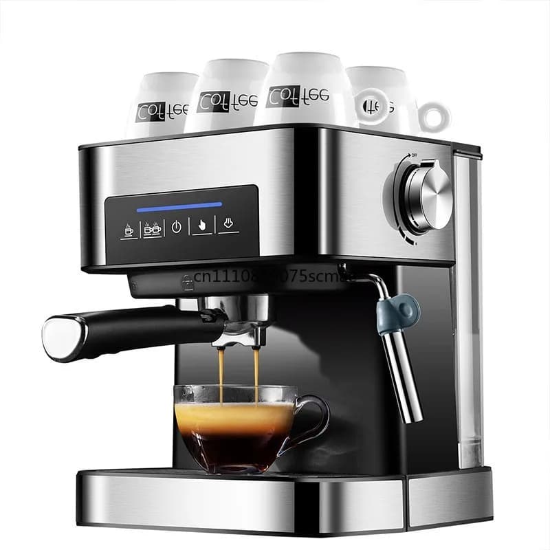 20Bar Compact Semi-Automatic Espresso Coffee Machine for Home Office with High Pressure Steam Milk Frother