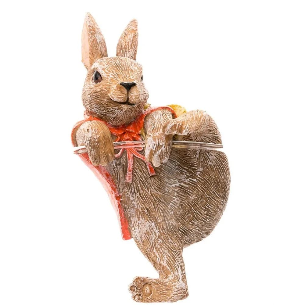 Resin Climbing Bunny Figurine Cute Adorable Hanging Plant Holder Waterproof Decorative Rabbit Flower Pot Hanger