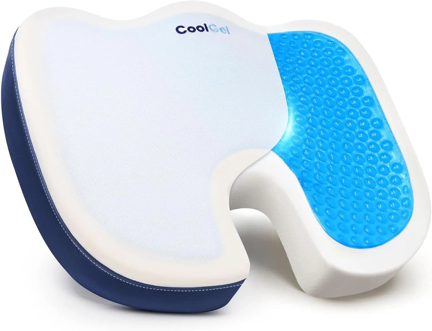Cuscino in Memory Foam Gel Rinfrescante per il Sollievo dal Dolore al Coccige e alla Schiena, Ergonomico a Forma di U con Base Antiscivolo