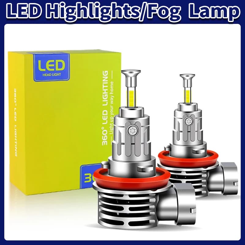 Senza errori 30000LM 360 gradi H8 H11 Lampadina per fari a LED H16 (JP) Bianco H9 Faro per auto Plug & Play Mini lente Proiettore Fendinebbia