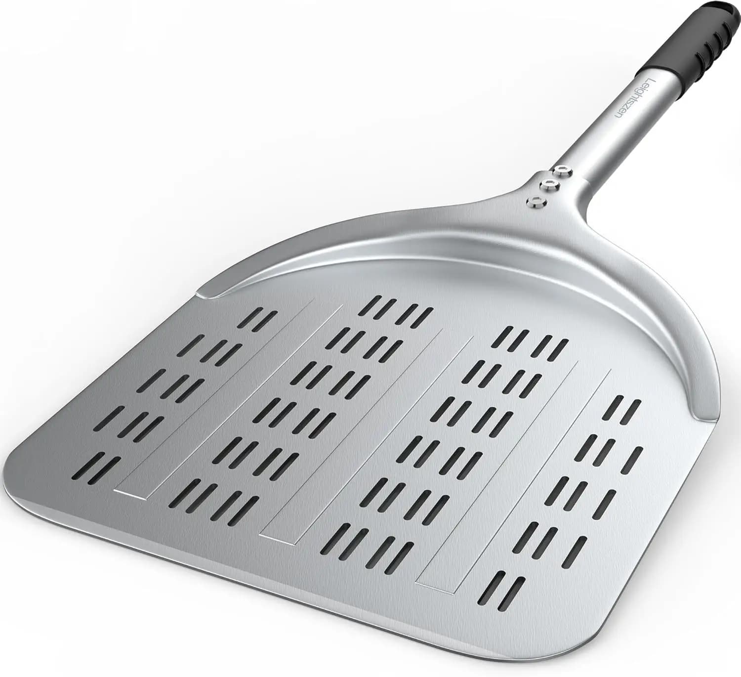 Pala per Pizza in Alluminio da 12'' con Design Perforato, Leggera e Antiaderente per Facile Manipolazione della Pizza e Uso in Forno Esterno