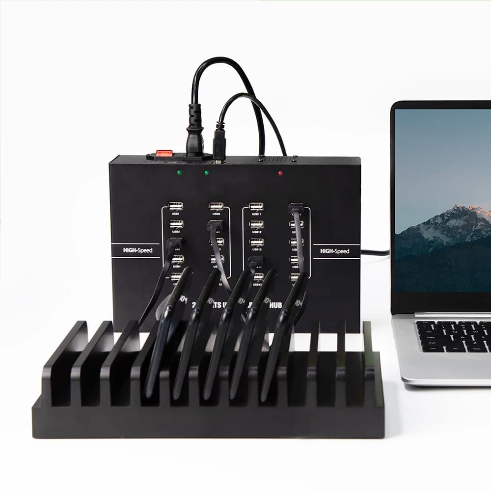 A-220 20 Port Usb 2.0 Hub 200W 2A Phone Charging Station for Tablets Usb Hub