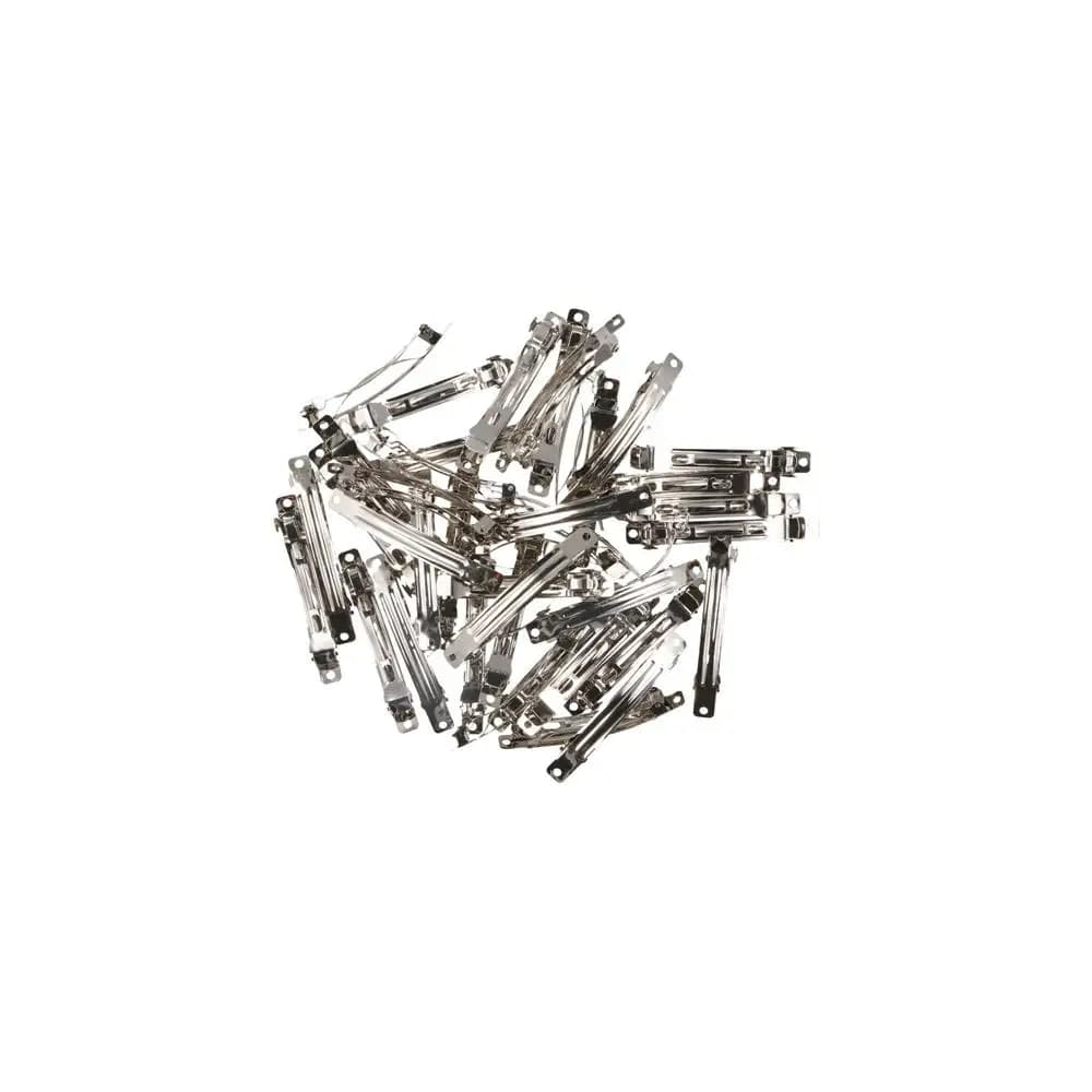 20Pcs Metal DIY Spring Clips Base Hair Clips Silver DIY Hairpins French Barrette French Clip Metal Spring Hair Clip Children