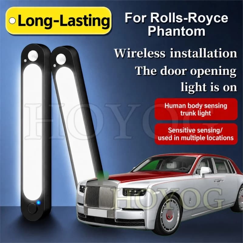 For Rolls-Royce Phantom 2003-2026 Car Boot Light LED Lamp Motion Sensor Magnetic Trunk Cargo Light Sedan Interior Cabin