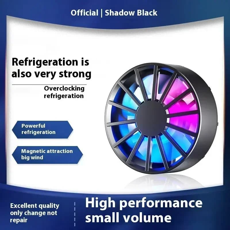Radiatore per telefono Dispositivo di raffreddamento magnetico portatile per telefono Ventola leggera a basso rumore con luce RGB Raffreddamento rapido per telefono Tablet Gioco PUGB