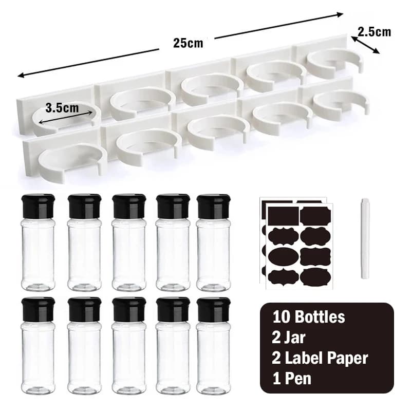 Barattoli di spezie Condimento Shaker Bottiglie di plastica Spezie da cucina Conservazione Barattolo di condimenti Scatole di sale e pepe Scaffale per spezie da cucina