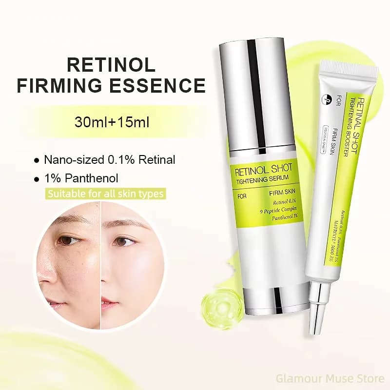 Korean Gift Set: Siero Booster Rassodante Vita A Retinal Shot and Serum to Vitamin C to Minimize Pores, Reduce Subtle Rugs and Rassodare Skin