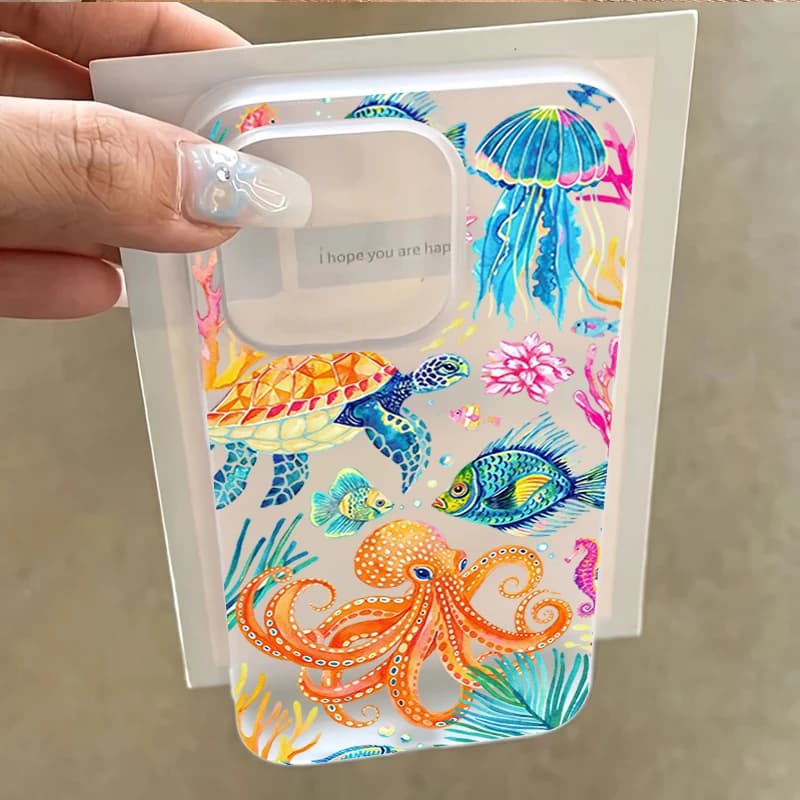 Octopus Design TPU Phone Case For iPhone 17 Pro Max Cases iPhone 17 Pro Case For iPhone 16 15 14 Plus 13 12 11 8 7 XS XR X Cover