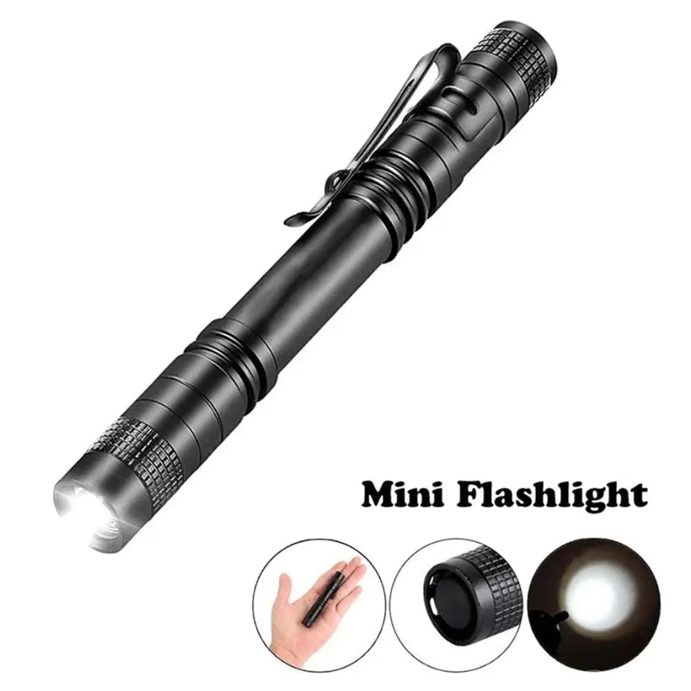 Mini LED Pen Torch Shape portapenne portatile torcia a Led Night Walking Lighting torcia tascabile impermeabile accessori da campeggio