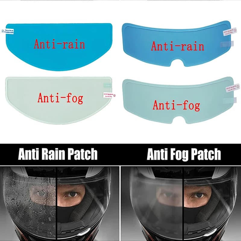 1-2 pezzi casco da motociclista trasparente antipioggia/pellicola antiappannamento lente del casco durevole nano rivestimento adesivo sicurezza guida accessori moto