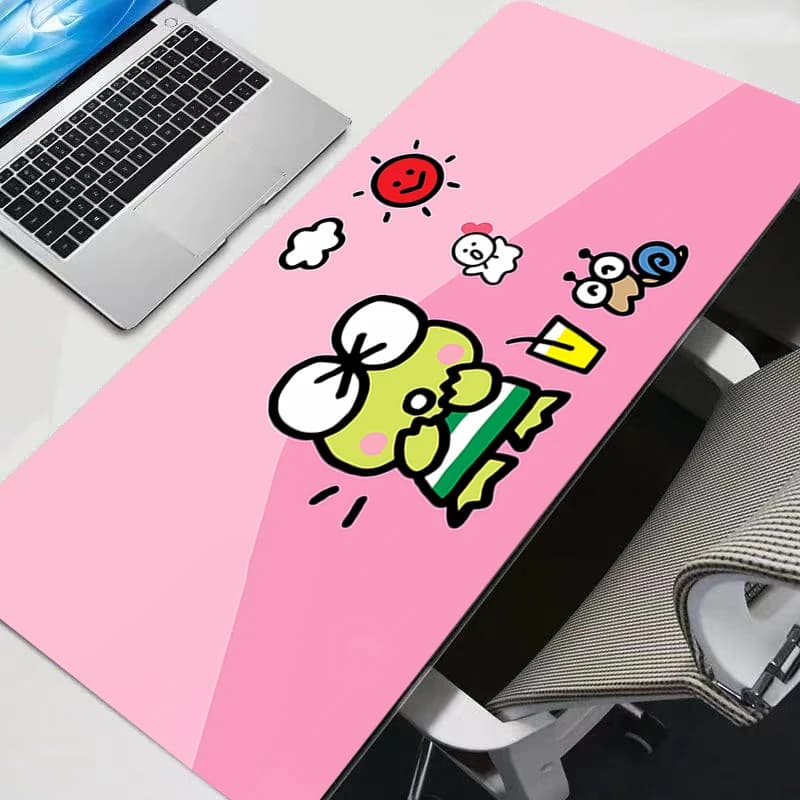 Tappetino per mouse Kero Kero Keroppi Kawaii XXL Anime Gamer Tablet Varmilo Tastiera Pad Tappeto Kawaii Accessori da gioco per laptop Mousepad