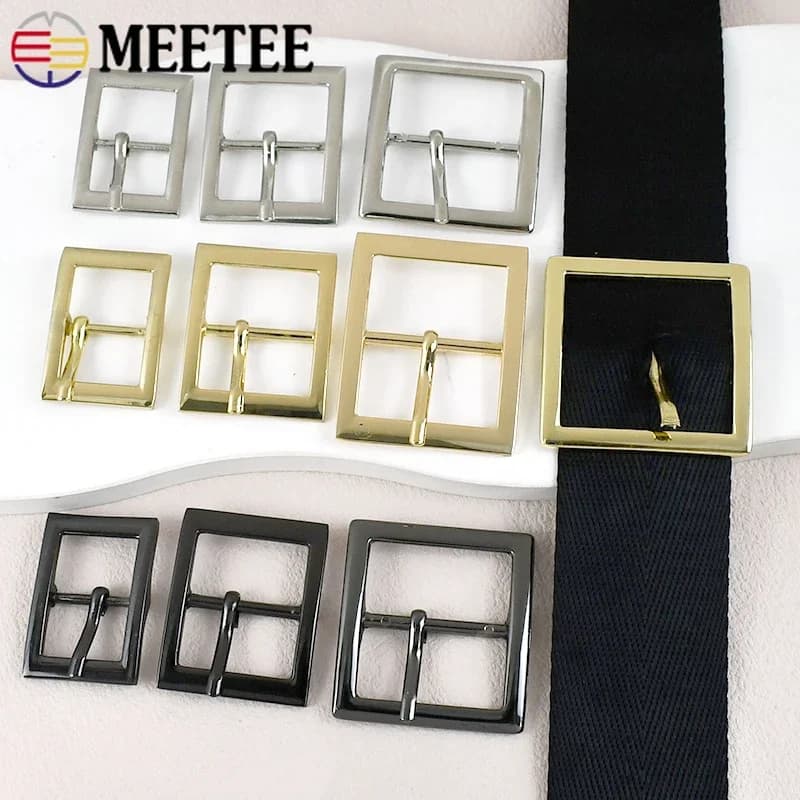 5/10 Pz Meetee 16-38mm Fibbia ad ardiglione in metallo Fibbie per cinture Borsa per tracolla Regolatore Chiusura Borsa Tessitura Ganci Accessori hardware fai da te