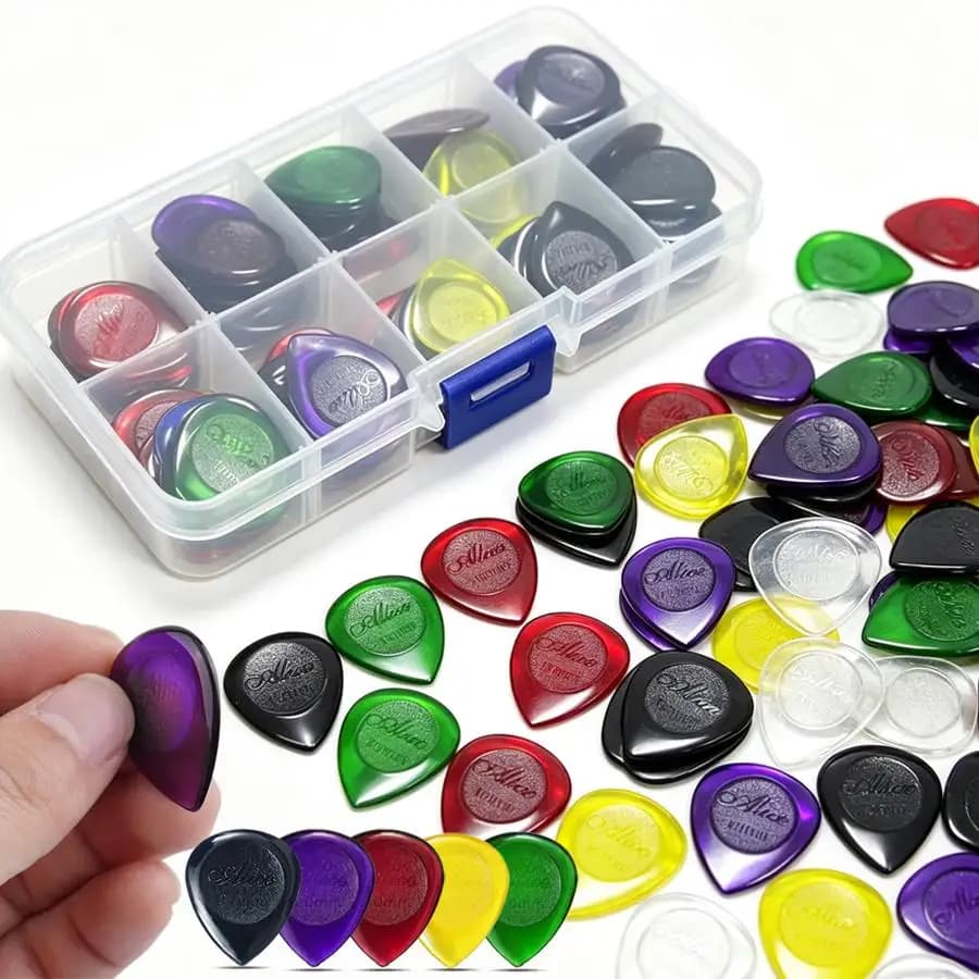 12/24pcs Guitar Picks, Polished Celluloid Instrument Plectrums, String Playing Accessories for Guitar, Ukulele & Music Lover XJM