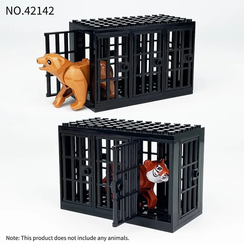 Gabbia per Animali da Circo in Mattoncini, Accessori per Scene di Circo, Diorama, Miniature e Giocattoli
