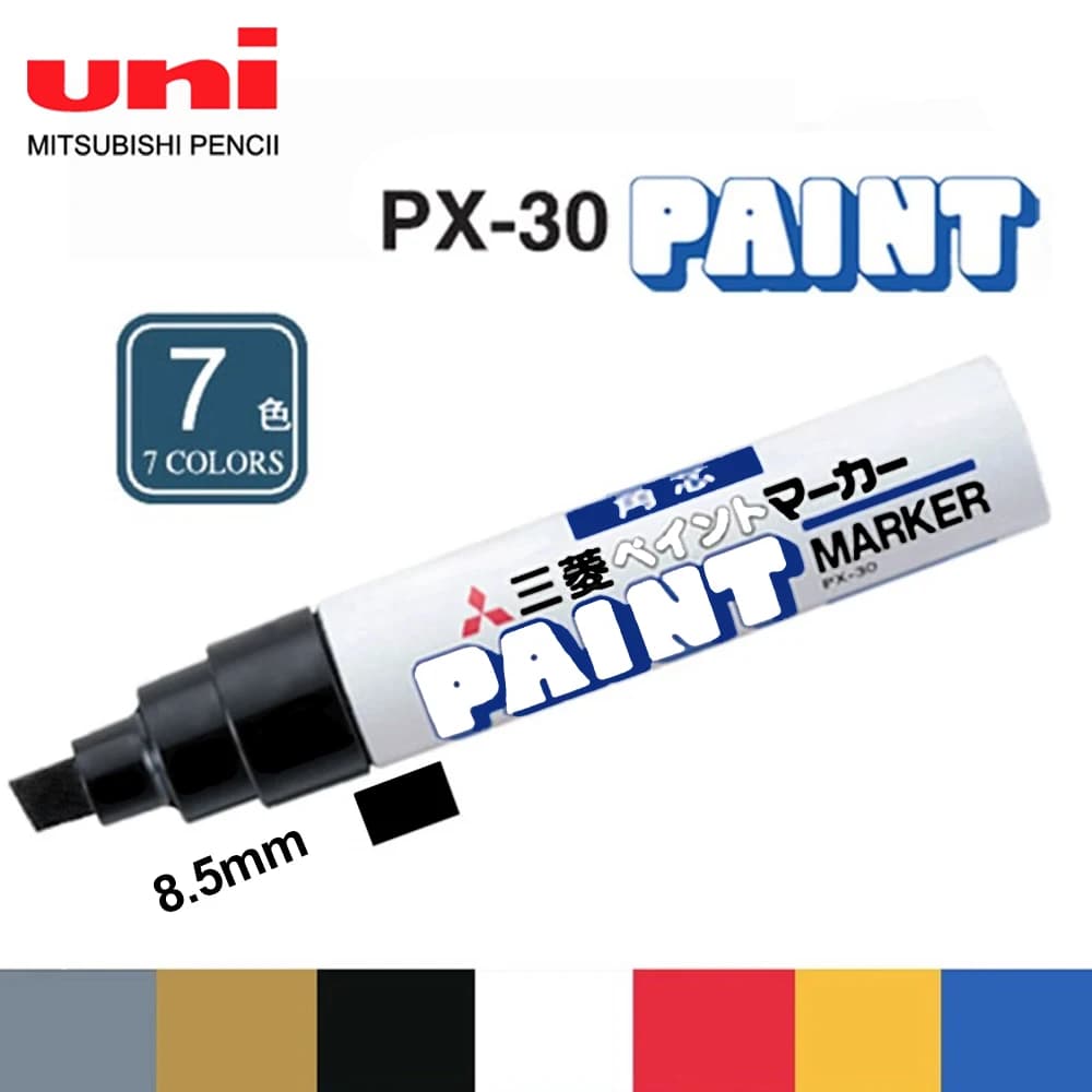1 pz giappone UNI pennarelli per vernice PX-30 8.5mm impermeabile Extra spesso permanente industriale a base di olio penna per marcatura Graffiti forniture